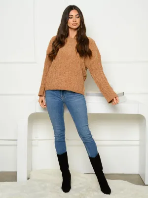 WOMEN'S LONG SLEEVE KNIT SWEATER