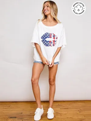 WOMEN'S SHORT SLEEVE GRAPHIC TOP