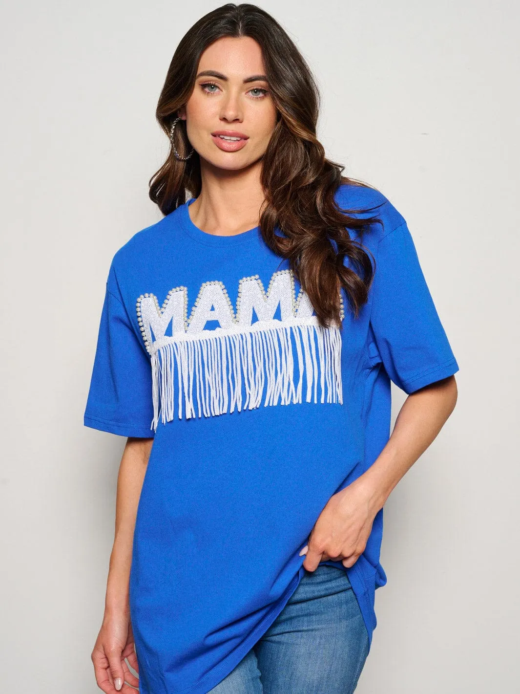 WOMEN'S SHORT SLEEVE MAMA GRAPHIC TOP