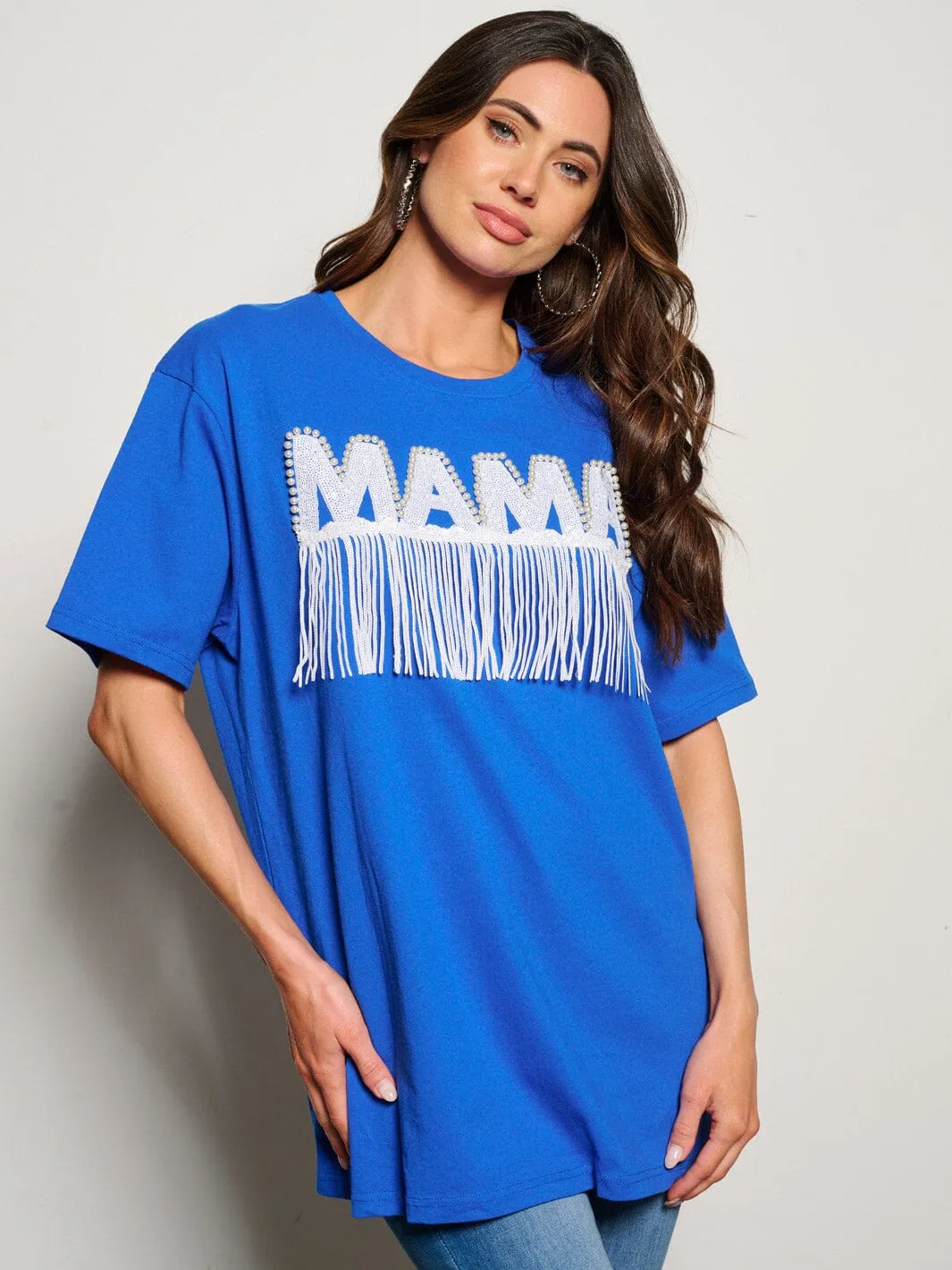 WOMEN'S SHORT SLEEVE MAMA GRAPHIC TOP