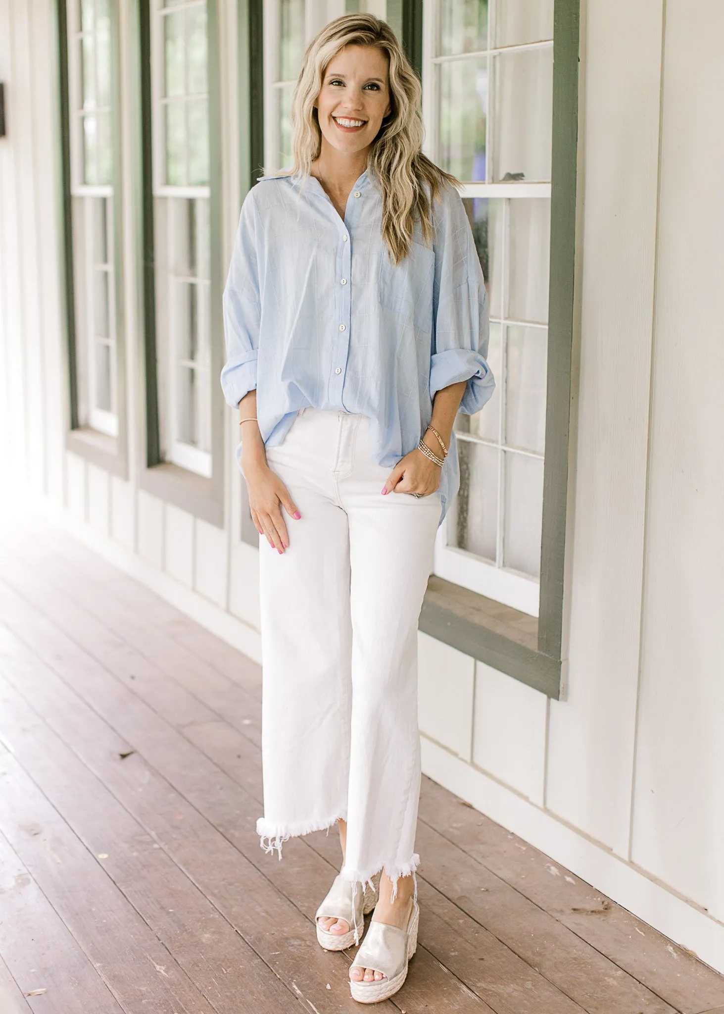 XZ Cool Lake Button Down Top