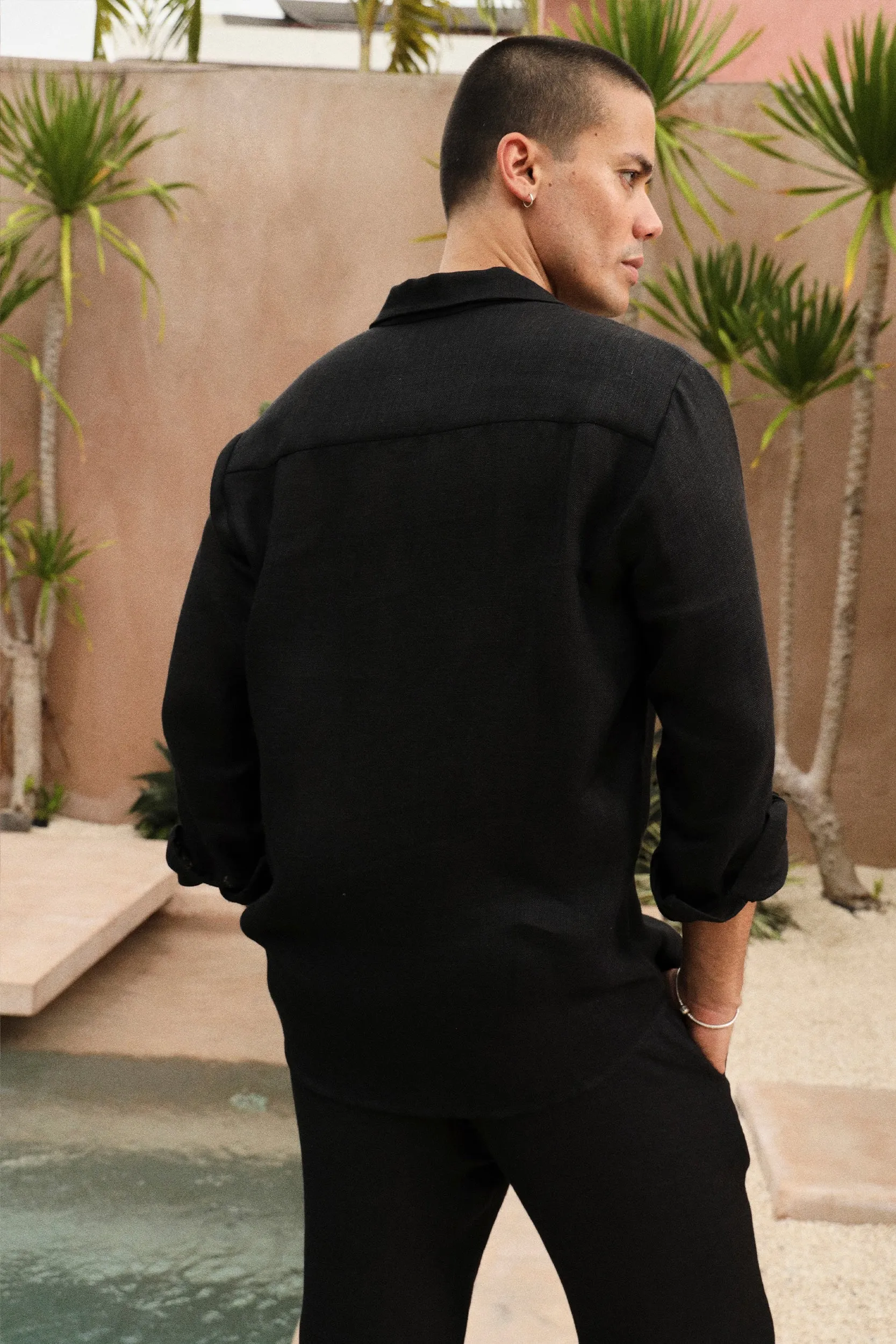 Zanzibar Shirt - Man & Zanzibar Pants - Man (Black)